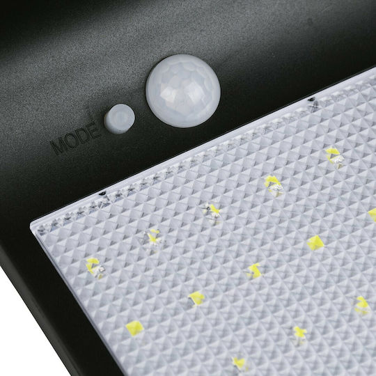GloboStar Στεγανός Ηλιακός Προβολέας LED 4W Ψυχρό Λευκό 6000K με Αισθητήρα Κίνησης και Φωτοκύτταρο IP65