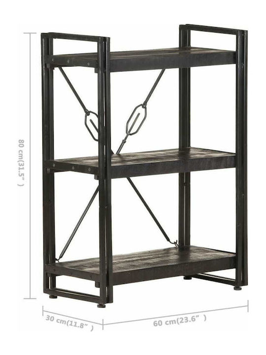Етажерка Манго Черна 60x30x80см