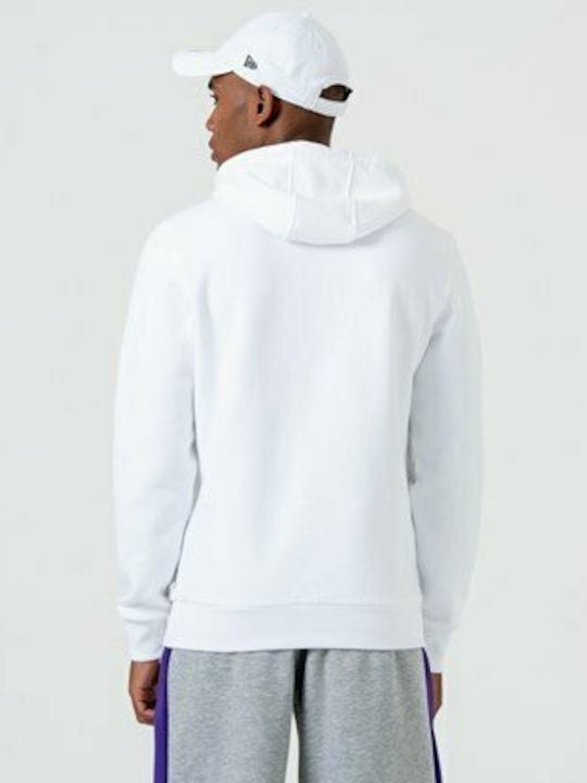 New Era NBA Men's Sweatshirt with Hood and Pockets White