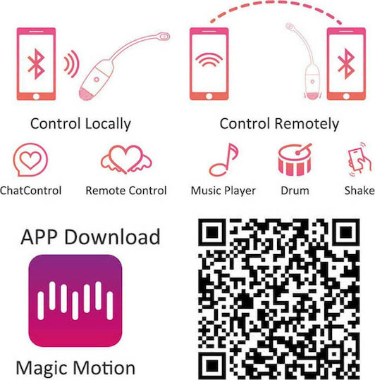 Magic Motion Magic Motion Vini App Controlled Vibrator Vibrator Ei mit Fernbedienung Pink / Yellow