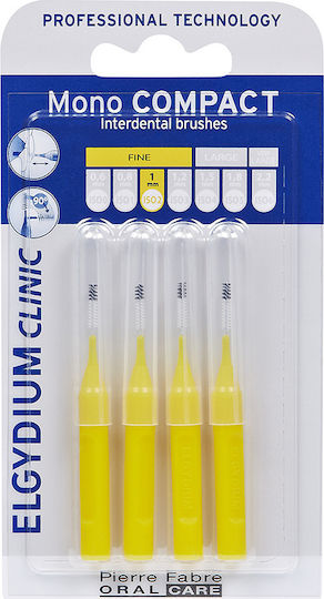 Elgydium Clinic Mono Compact Interdental Brushes 0.5mm Yellow 4pcs