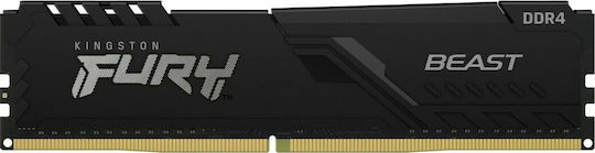 Kingston Fury Beast DDR4 32GB RAM με 2x16GB Modules και Ταχύτητα 3600 για Desktop