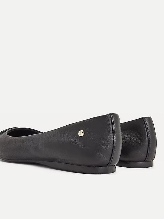 Tommy Hilfiger Leather Ballerinas Black