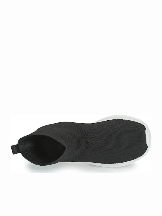 Kinder Sneakers Hoch Slip-on Schwarz