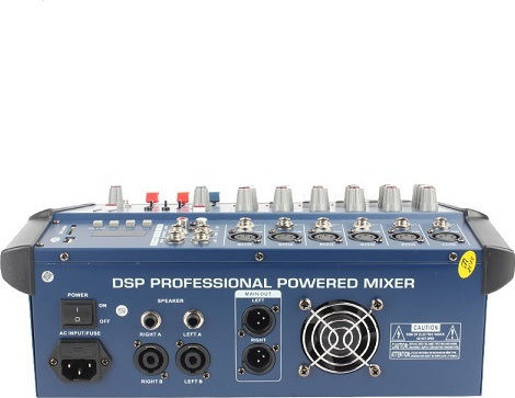 PMX602D Αυτοενισχυόμενη Αναλογική Κονσόλα 6.0 Καναλιών με Phantom Power & 6 Εισόδους XLR