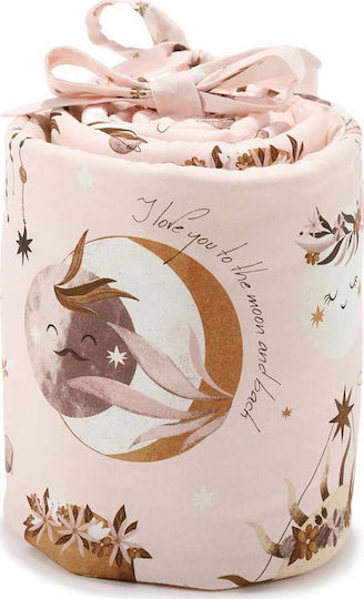 La Millou Fly Me To Moon Crib Bumpers Classic Inside Nude/Pink 25x210cm