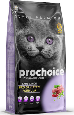 Prochoice Pro 38 Kitten Hrană Uscată pentru Pisici Tinere cu Miel 15kg