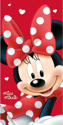 Das Home Kids Beach Towel Red Minnie 140x70cm