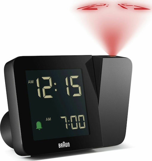 Braun BC015B-DCF Επιτραπέζιο Ψηφιακό Ρολόι LCD με Ξυπνητήρι Μαύρο 67160