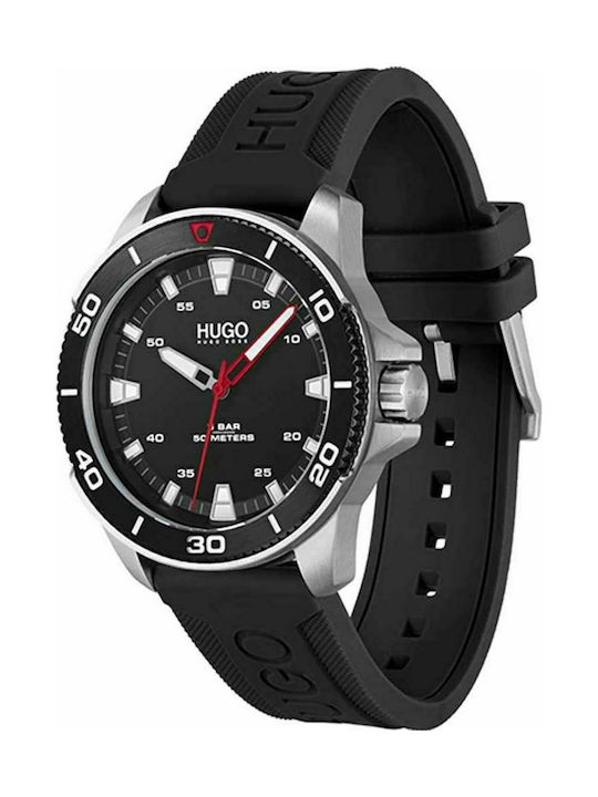 Hugo Boss Streetdriver Uhr Batterie mit Schwarz Kautschukarmband