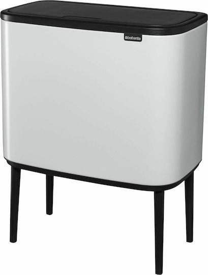 Brabantia Bo Кошче Отпадъци Пластмасов Бял 34лт 1бр Brabantia Bo Кошче Отпадъци Пластмасов Бял 34лт 1бр