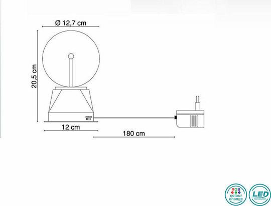 Globo Lighting Plasma Dekorative Lampe Plasma-Kugel Schwarz