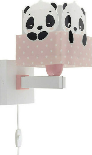 Ango Kinder Wandleuchte LED Kunststoff Panda Pink