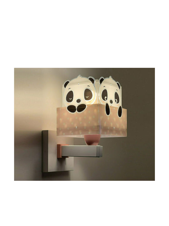 Ango Παιδικό Φωτιστικό Τοίχου Led Πλαστικό Panda Pink