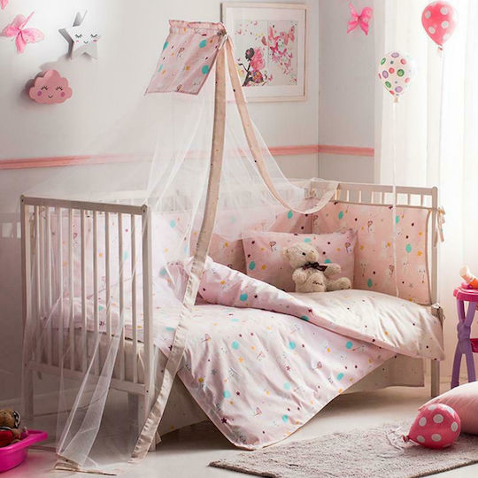 Vesta Home Cat Crib Bumpers Classic Inside Pink 40x195cm