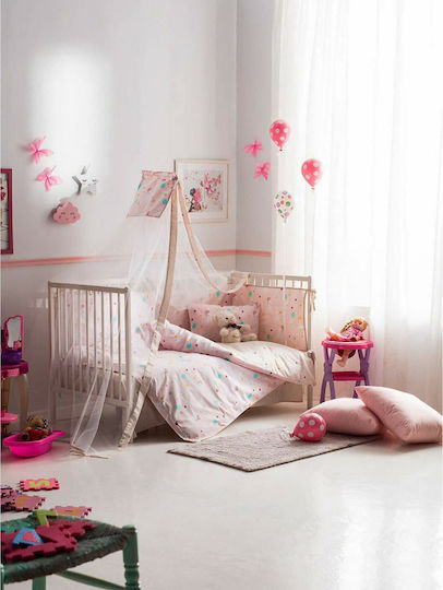 Vesta Home Cat Crib Bumpers Classic Inside Pink 40x195cm
