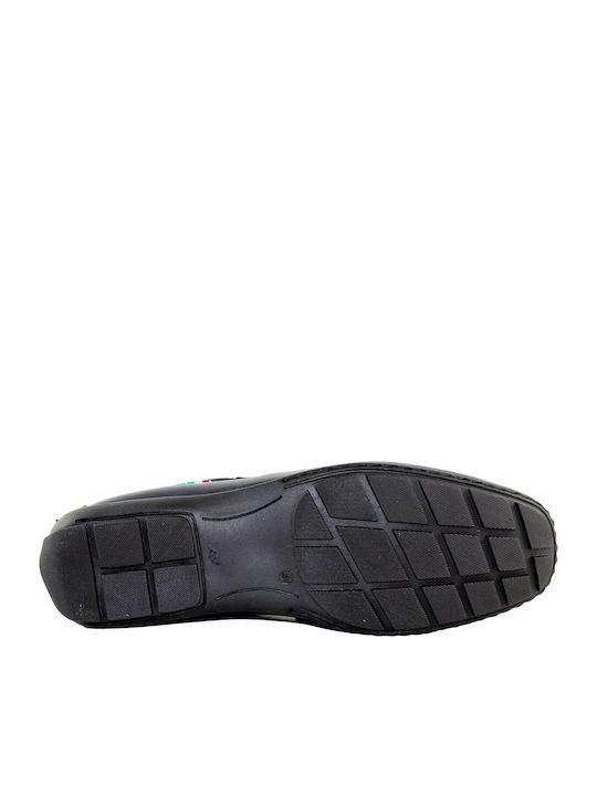 Men's Leather Loafers Navy/White
