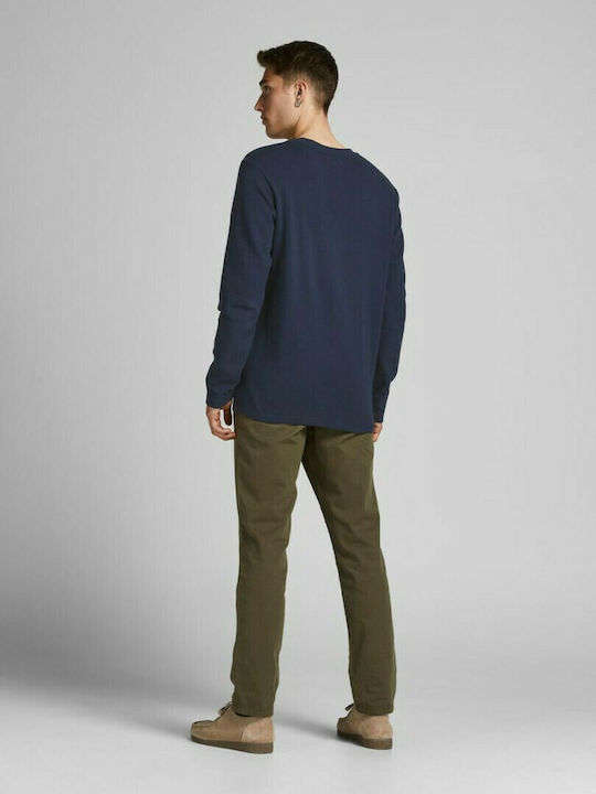 Jack & Jones Bluza Bărbătească cu Mânecă Lungă Marina