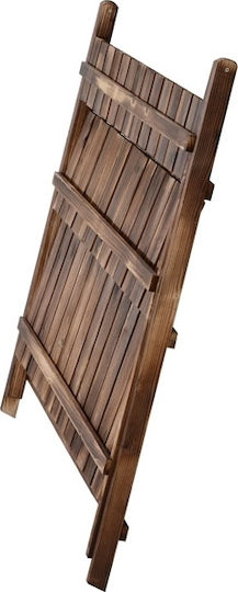 Outsunny Folding Shelf Levels Pot Rack Wooden Brown 100cmx37cmx93cmcm.