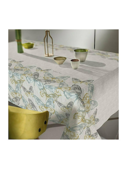 Saint Clair 1031 Polyester Stain Resistant Tablecloth Natural 145x220cm