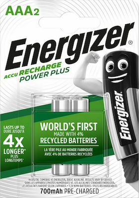 Energizer Power Plus Baterii Reîncărcabile AAA Ni-MH 700mAh 1.2V 2buc