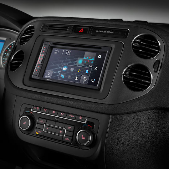 Pioneer Car Audio System 2DIN (Bluetooth/USB/AUX/WiFi/GPS/Apple-Carplay/Android-Auto) with Touch Screen 6.2" & Detachable Face