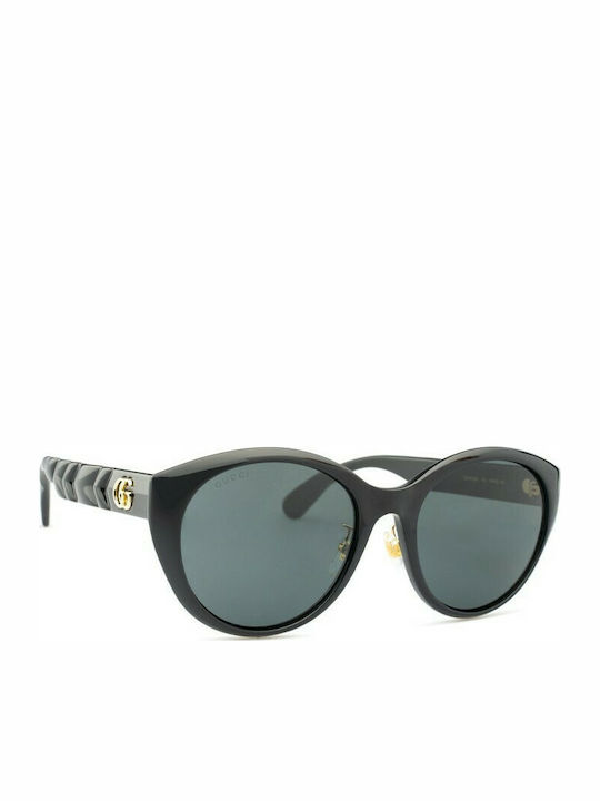 Gucci Women's Sunglasses with Black Plastic Frame and Black Lens GG0814SK 001