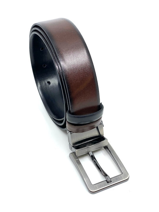 LGD-2021 Men's Belt from Artificial Leather Double Sided Black / Brown 2021 DOUBLE