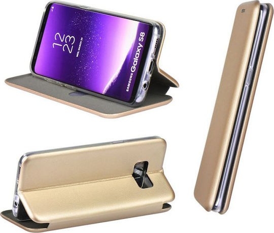 Elegance Buchen Sie Synthetisches Leder Gold (Galaxy A12)