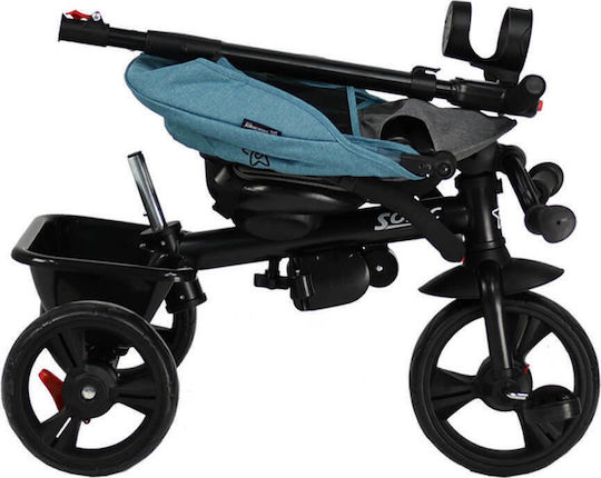 Bebe Stars Sonic 360° Foldable Kids Tricycle with Parental Handle for 18 Months Green