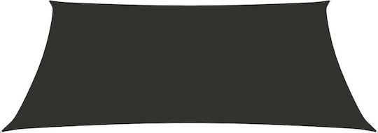 vidaXL Rectangular Shade Sail Gray With Hoop & with PU Coating 4x5m Rectangle made of Oxford fabric