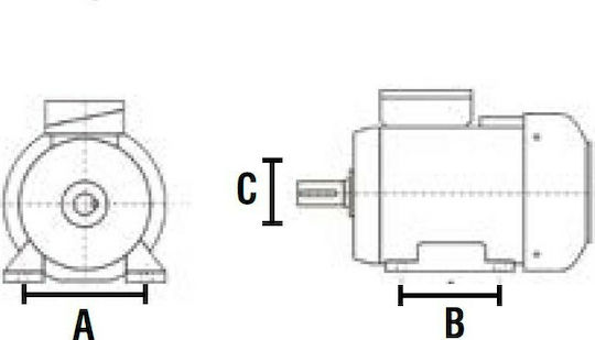 Abac Kompressorenmotor MEC 132 Dreiphasiger Elektromotor 7,5 PS 400 V
