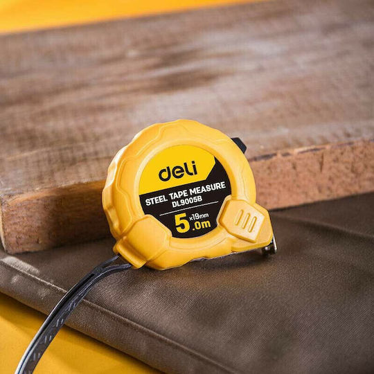 Deli Tape Measure with Auto-Rewind 19mm x 5m E