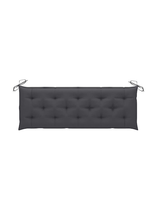 vidaXL Garden Swing Cushion with Backrest Anthracite 150x50 cm