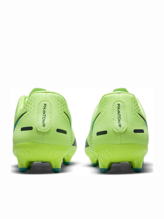 Nike Phantom GT Academy Football Shoes with Cleats Lime Glow / Aquamarine