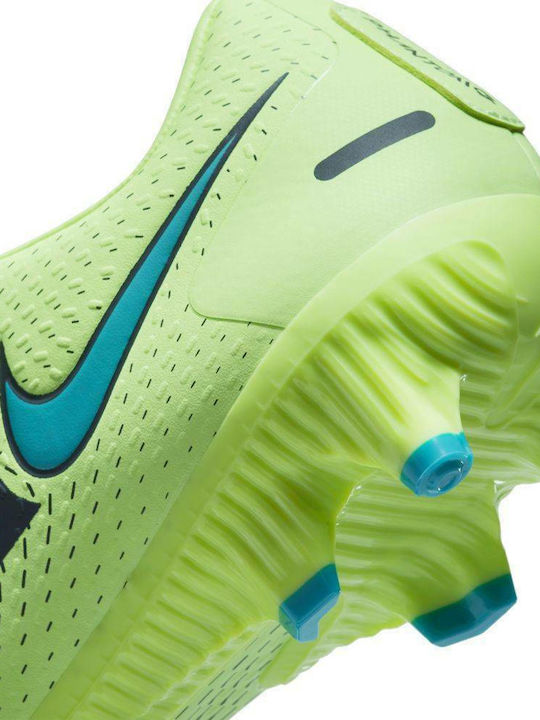 Nike Phantom GT Academy Football Shoes with Cleats Lime Glow / Aquamarine