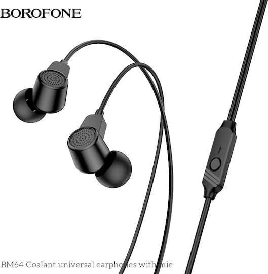 Borofone BM64 In-ear Handsfree with 3.5mm Connector Black