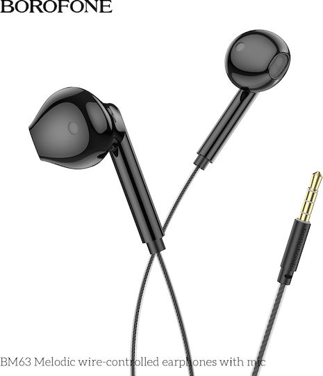 Borofone BM63 Melodic Earbuds Handsfree με Βύσμα 3.5mm Μαύρο