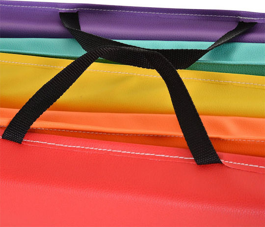 HomCom Saltea Pentru Gimnastică Artistică Multicoloră Saltea De Exerciții Pliabilă (195x76x3cm)