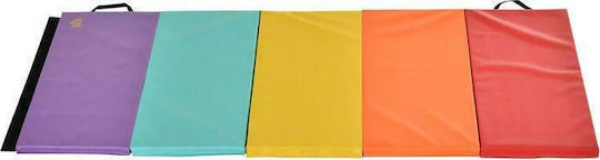 HomCom Saltea Pentru Gimnastică Artistică Multicoloră Saltea De Exerciții Pliabilă (195x76x3cm)