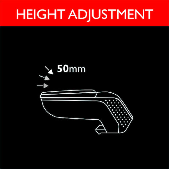 Rati Armster Car Armrest for Chevrolet Niva 2013+ Black