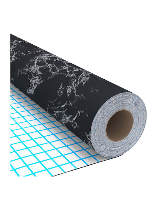 Decorative Sticker Furniture Black Stone Face 1pcs 500x90cm vidaXL