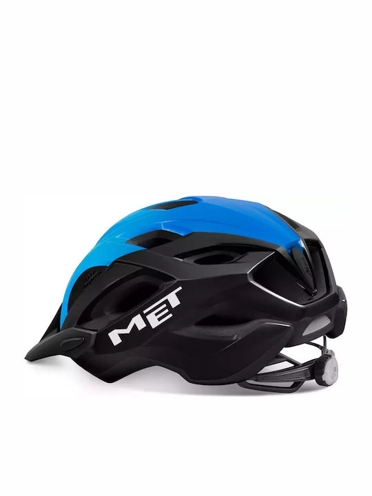 MET Crossover Bicycle Helmet Road / Mountain with LED Light Black