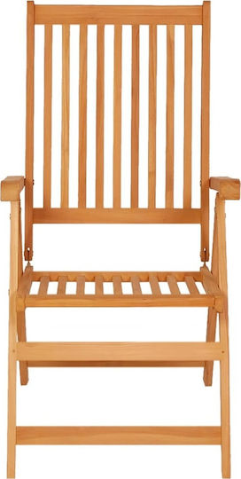 Градински Стол Дървен Teak Бордо с Възглавница 4 Бройки 57x71.5x109см