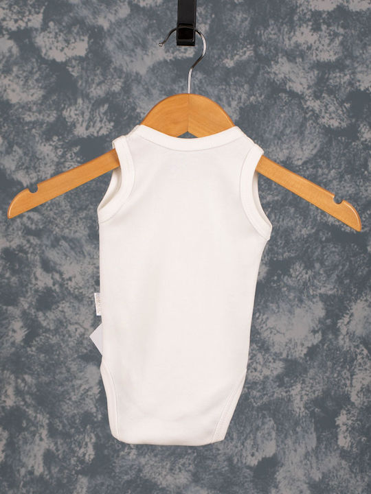 Baby bodysuit frog white for boys (1-12 months)