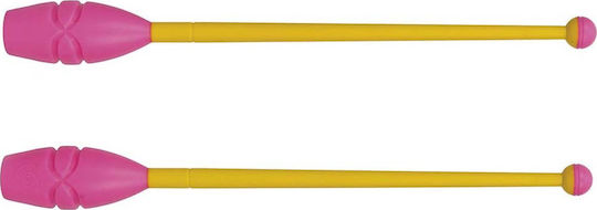 AMILA Măciuci Ritmice Roz/Galben 45cm, 150g 45cm Galbene