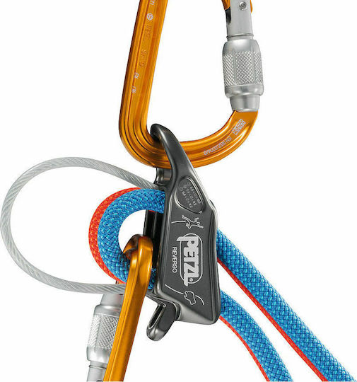 Petzl Belay Device Reverso D017AA00 Climbing Descender Gray Belay Device