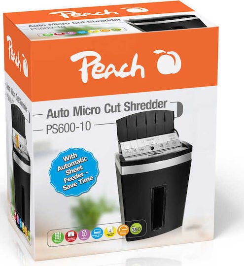 Peach Distrugător de Documente PS600-10 Micro Cut 7 Foi cu Coș 30lt