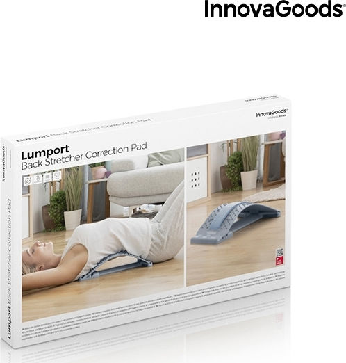 InnovaGoods Lumbar Corrector Stretcher & Support Waist Pillow 37.5x25x2cm in Gray Colour V0103287
