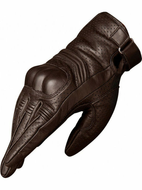 Nordcode Throttle De vară Bărbătești Mănuși de motocicletă Din piele Maro